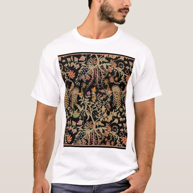 Chinesisches Vogelmuster T-Shirt (Vorderseite)