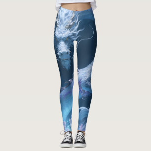 Chinesisches Wasserdrache-Kunst-Fantasie-Design mi Leggings