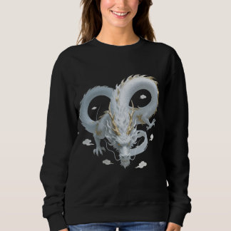 Chinesisches Weißgold-Drache Fantasy-Design mit Sweatshirt