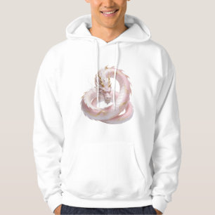 Chinesisches Weißgold-Drache Kunst Fantasy-Design Hoodie