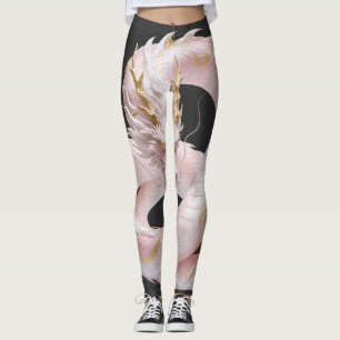 Chinesisches Weißgold-Drache Kunst Fantasy-Design  Leggings