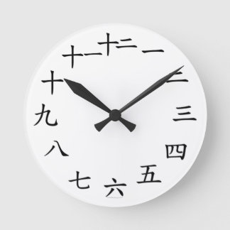 Chinesisches Zahl-Uhr-Schwarzes Runde Wanduhr