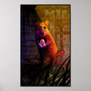 Chinesisches Zodiac Rat Poster