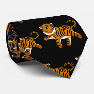 Chinesisches Zodiac Tiger Niedlich Astrologie Zeic Krawatte