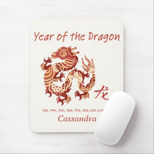 Chinesisches Zodiaka-Jahr des Drachentierzeichens Mousepad