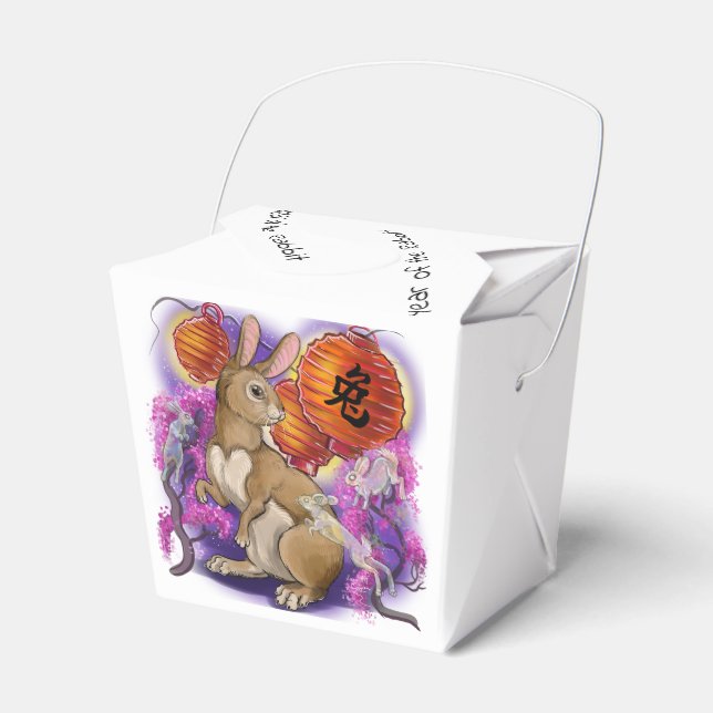Chinesisches Zodiaka-Jahr des Kaninchens Geschenkschachtel (Vorderseite)
