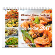Chinesisches Zuhause, das Rezept-Kalender 2017