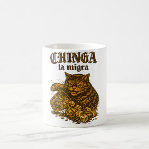  Chinga la migra Katze Anti-ICE   Politische Prote Kaffeetasse