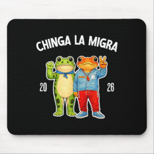 Chinga la migra lustiger Frosch Protest Grafik  Mousepad