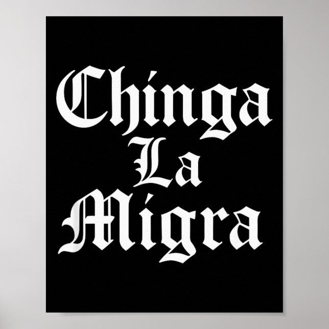 Chinga La Migra Widerstehe Eis  Poster (Vorne)