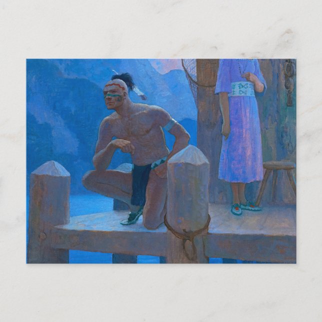 Chingachgook von Newell Convers Wyeth Postkarte (Vorderseite)