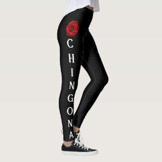 Chingona Leggings mit Rose