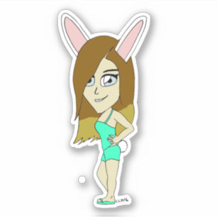 Chini Bunny Girl Aufkleber