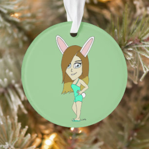Chini Bunny Girl Ornament