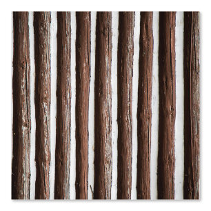CHINKED LOG CABIN WALLPAPIER TAPETE
