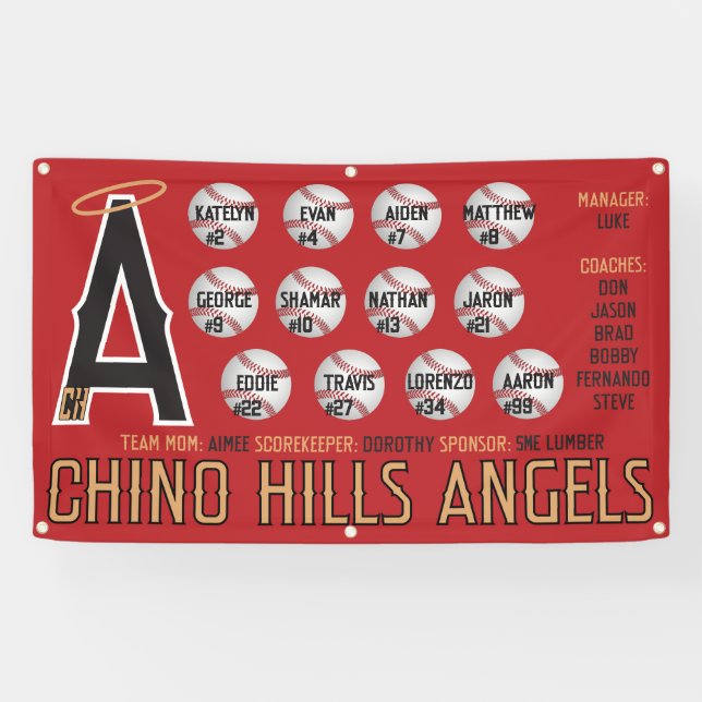 Chino- Hillsengels-Fahne Banner (Horizontal)