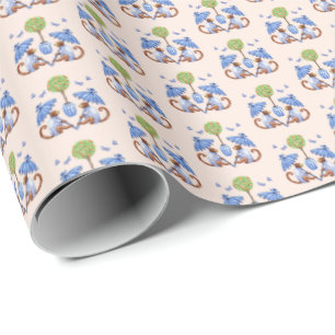 Chinoiserie-Affenaffens Wrap-Papier Geschenkpapier