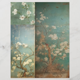 Chinoiserie Antike grüne und Apple Blüten 1