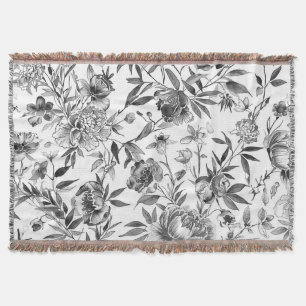 Chinoiserie-Aquarell-Blumen-Botanik-Malerei Decke