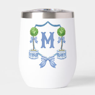 Chinoiserie Aquarelle Bow Topior Monogramme Crest