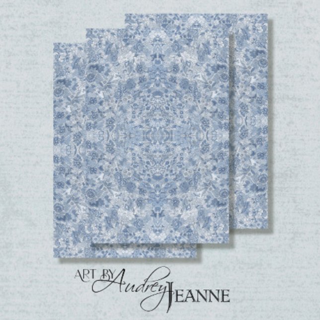 Chinoiserie asiatisch Blau und Weiß Dekoupage Seidenpapier (Von Creator hochgeladen)