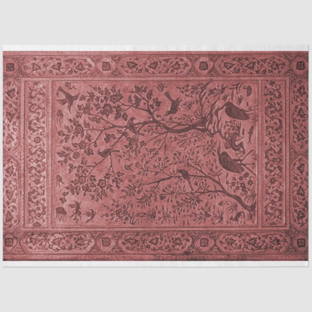 Chinoiserie aus Paprika Seidenpapier (Vorderseite)