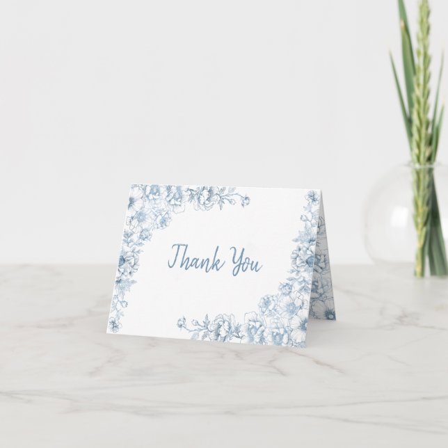 Chinoiserie Baby shower Carte de remerciements Flo (Devant)