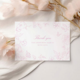 Chinoiserie Babydusche mit Soft Rose Dankeskarte