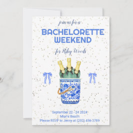 Chinoiserie Bachelorette Einladung