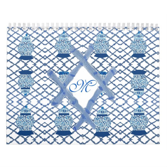 Chinoiserie Bamboo Ginger Jar Jars Kalender (Titelbild)