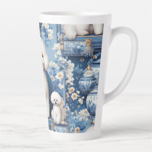 Chinoiserie Bichon Frise Latte Mug
