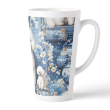 Chinoiserie Bichon Frise Latte Tasse
