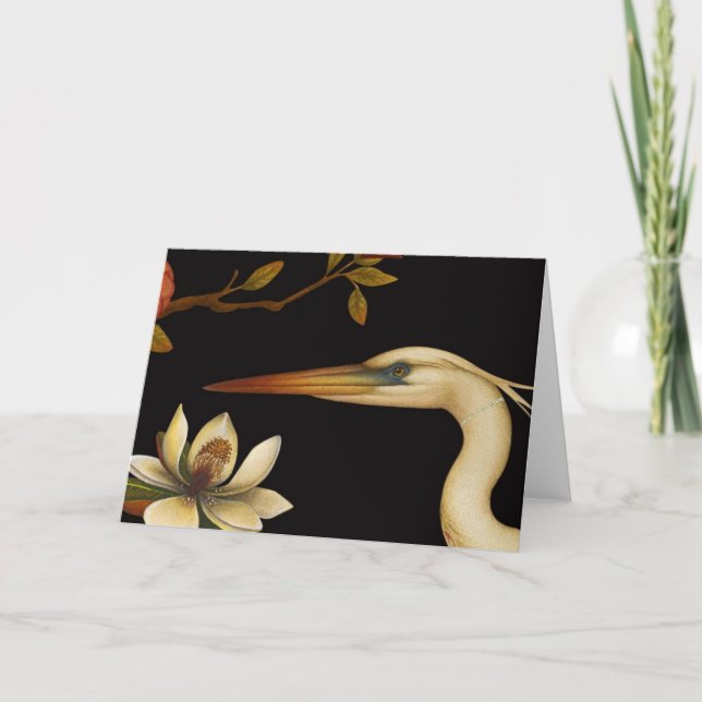 Chinoiserie Birds V - Grußkarte Karte (Vorderseite)