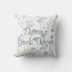 Chinoiserie Blau Toile Maß Mahjong Kissen