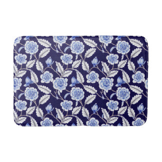 Chinoiserie Blau und Weiße Flora Hampton Willow Badematte