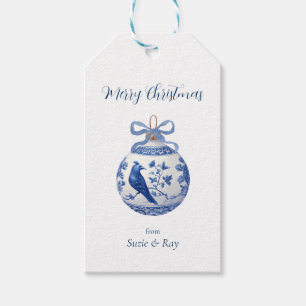 Chinoiserie Blau-Weiß-Weihnachtsschmuck Geschenkanhänger