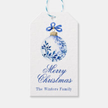 Chinoiserie Blau & Weiß Weihnachtsschmuck