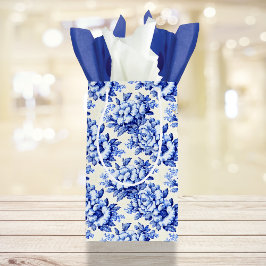 Chinoiserie Blau Weiße Blume Kleine Geschenktüte