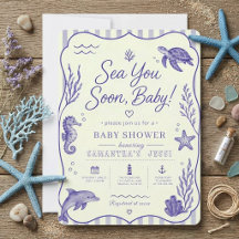 Chinoiserie Blaue Meer Sie bald Baby-Party
