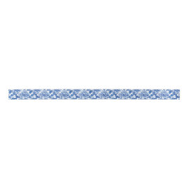 Chinoiserie Blauer Himmel Satinband