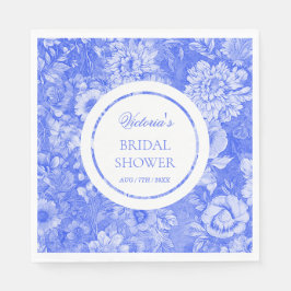 Chinoiserie Blaues Brautparty Serviette
