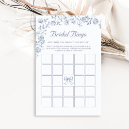 Chinoiserie Blue Floral Bridal Bingo