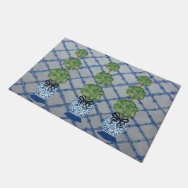 Chinoiserie Blue Ginger Jars Doormat Begrüßungsmat Fußmatte