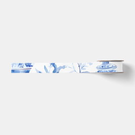 Chinoiserie Blue Grosgrain Ribbon Ripsband