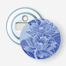 Chinoiserie Blue Lotus Mandala Flaschenöffner