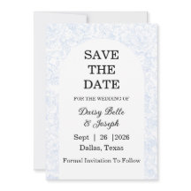 Chinoiserie Blue Peony Wedding rettet das Datum