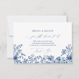 Chinoiserie Blue Recie Anfragekarte RSVP Karte