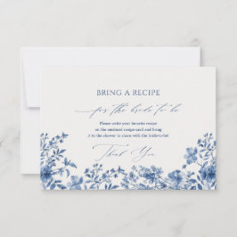 Chinoiserie Blue Recie Anfragekarte RSVP Karte