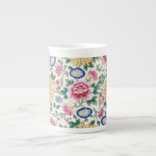 Chinoiserie-Blumen-Chintz Prozellantasse
