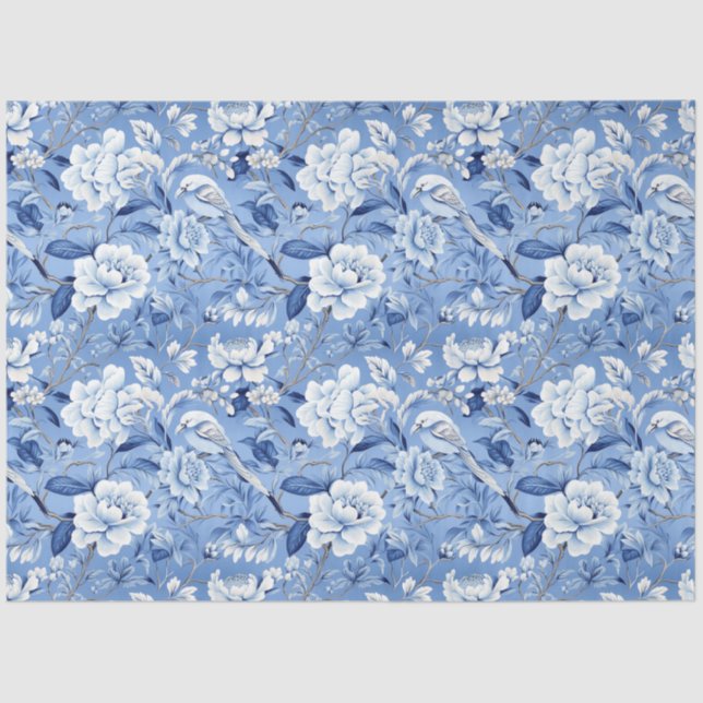 Chinoiserie Blumenmuster Papier (Vorderseite)